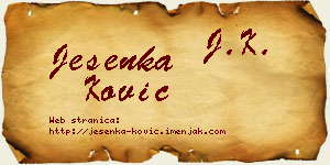 Jesenka Ković vizit kartica